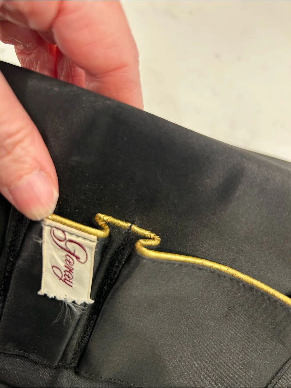 Vintage 40-50s Black Velvet Flap Clutch - Classic